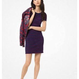 Michael Kors striped bodycon dress